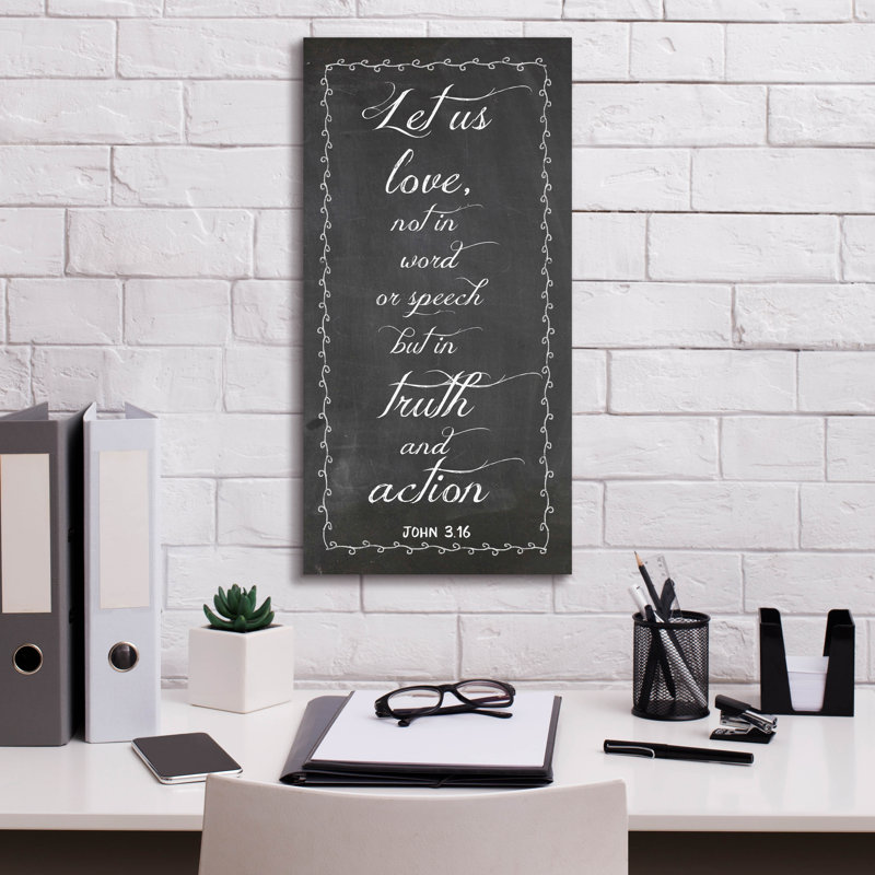 «John 3,16» par Erin Clark, art mural sur toile, H 24 po x l 12 po x P 0,75 po