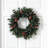Frosted Wreath with LED Lights and Berry Accents