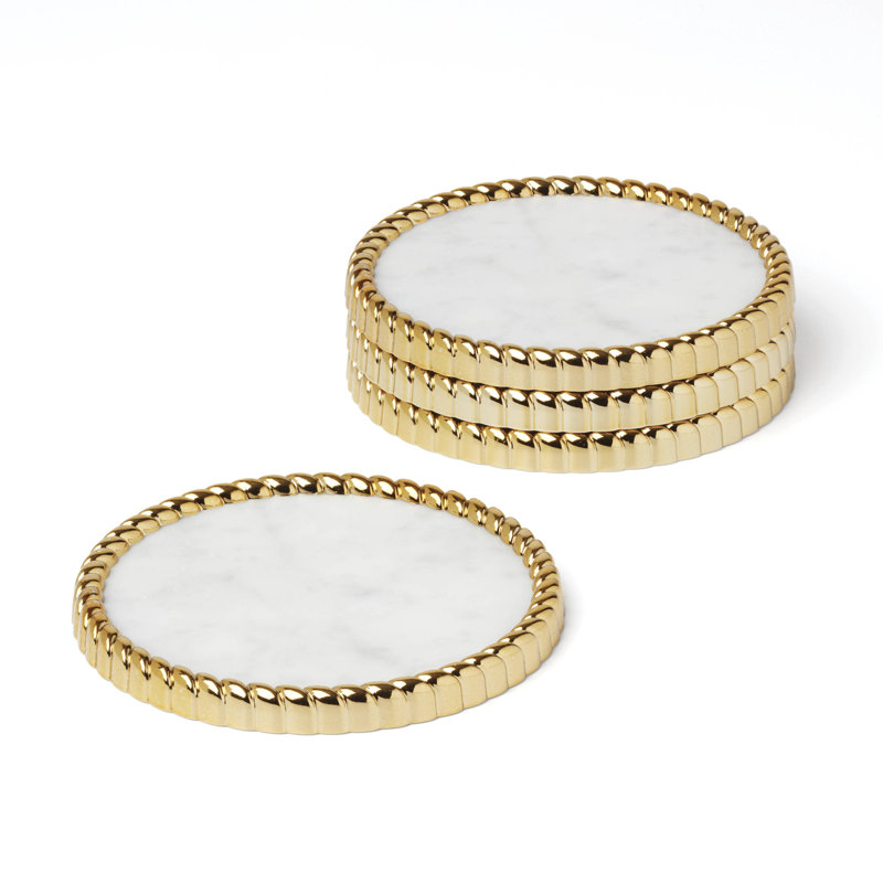 Ensemble de 4 sous-verres roseaux et roseaux, 4 pièces