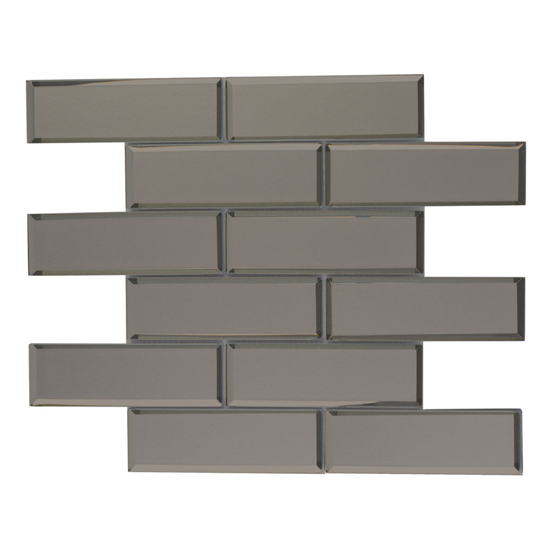 Subway 12 in. x 12 in. Glossy Glass Mosaic Wall Tile, Kavik