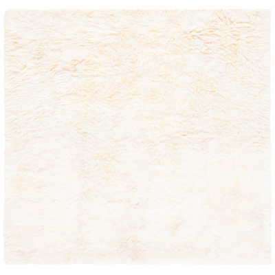 Mera White Handmade Sheepskin Rug