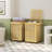  120 L (31gal) Double Laundry Basket，Laundry Hamper With Lid And Wheels