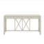 Console en placage d'acacia 60 po avec 4 tiroirs, table d'entrée en X avec rangement ouvert au bas, pieds en acacia massif-820881821