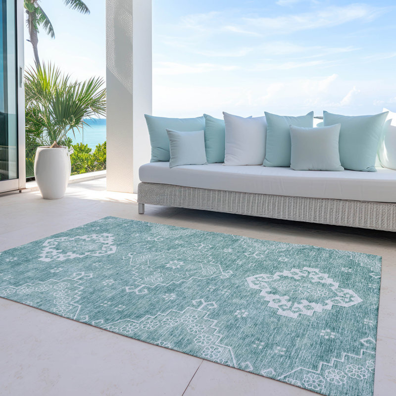  Tapis de porte d'extérieur antidérapant Malchow, Rectangle 1 pi 8 po x 2 pi 6 po