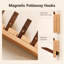 Porte-manteau mural en bois massif avec touches de piano – Crochets magnétiques rabattables avec double installation (avec ou sans perçage), cintre robuste pour entrée, chambre et salon (6/8/10 crochets, 4 couleurs)-140238705-140238709