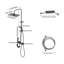 Wall-Mount Bathroom Piano-Key Panel Shower System Set
