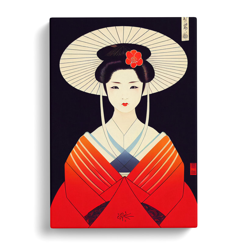 A Beautiful Geisha No.1 - Wrapped Canvas, 60cm H x 40cm W x 3cm D