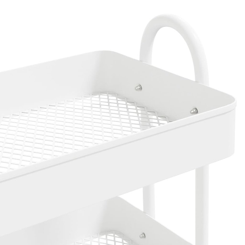 Casseus Metal Bar Cart, White