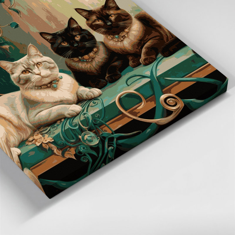 Art mural sur toile chats birmans