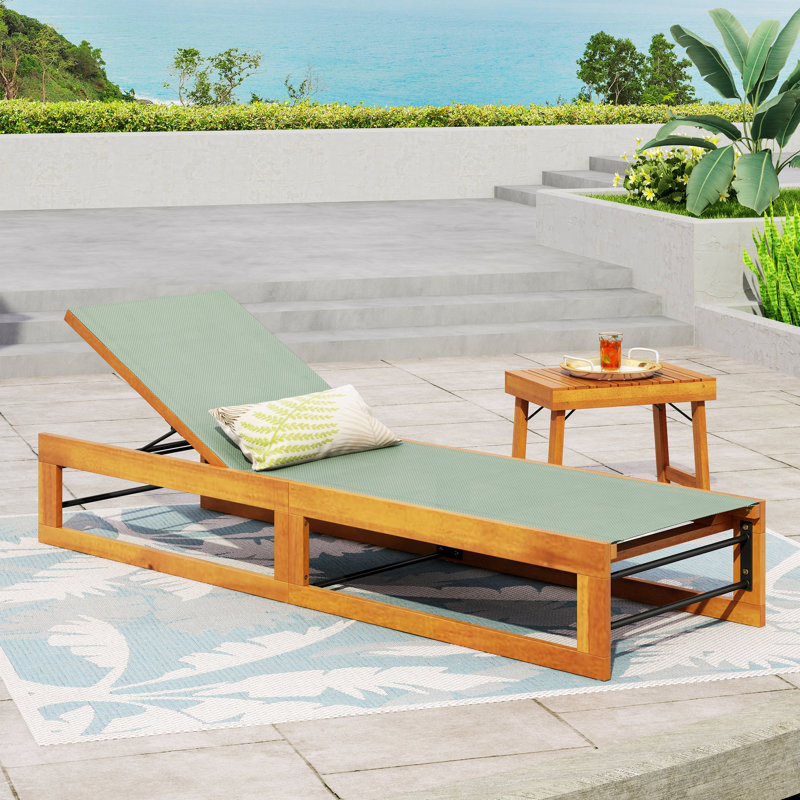 Single Chaise, Patio Chaise Lounge For Patio, Poolside, Garden