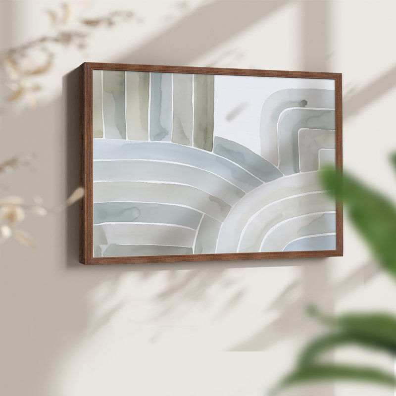 Estuaries I -Framed Print - Restickable, Walnut, 22" H x 28" W