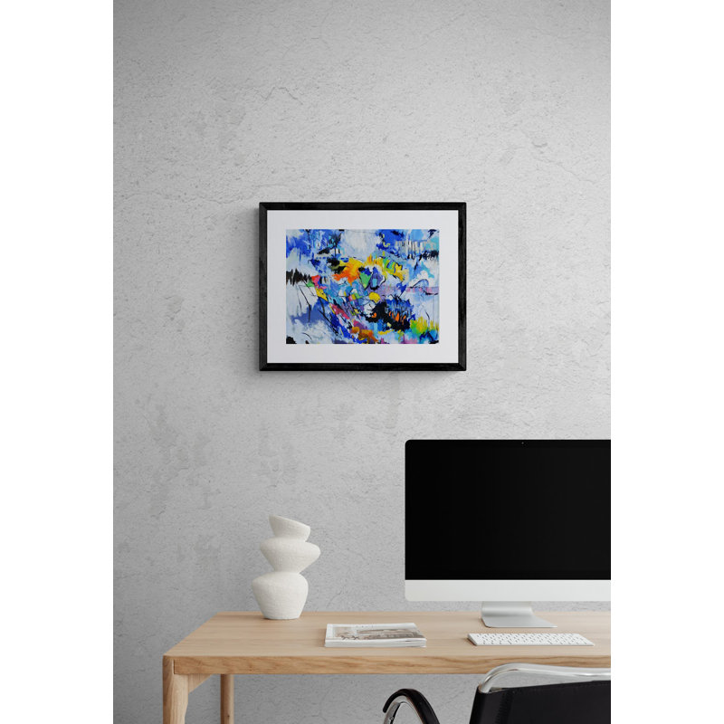 «Abstract 8861114» par Pol Ledent - Peinture encadrée, 16" H x 20" W