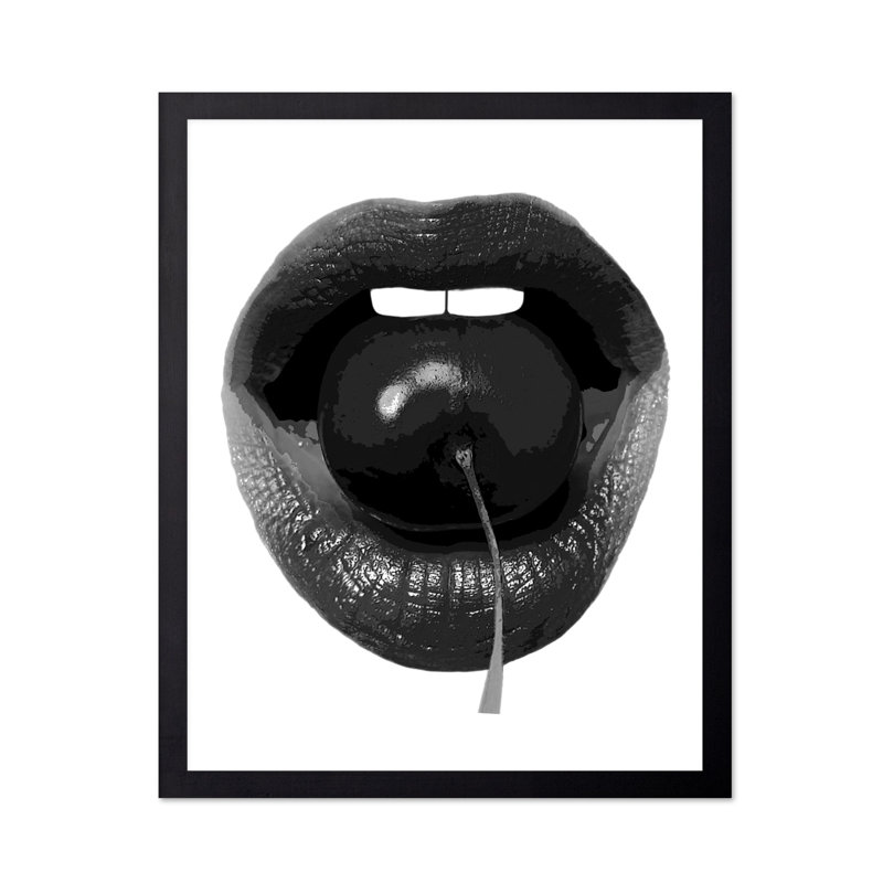 Cerise sur les lèvres, Sans cadre, Affiche, H 18 po x l 24 po