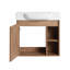 Meuble-lavabo mural avec lavabo en céramique et tablettes ouvertes-129865327-129865328