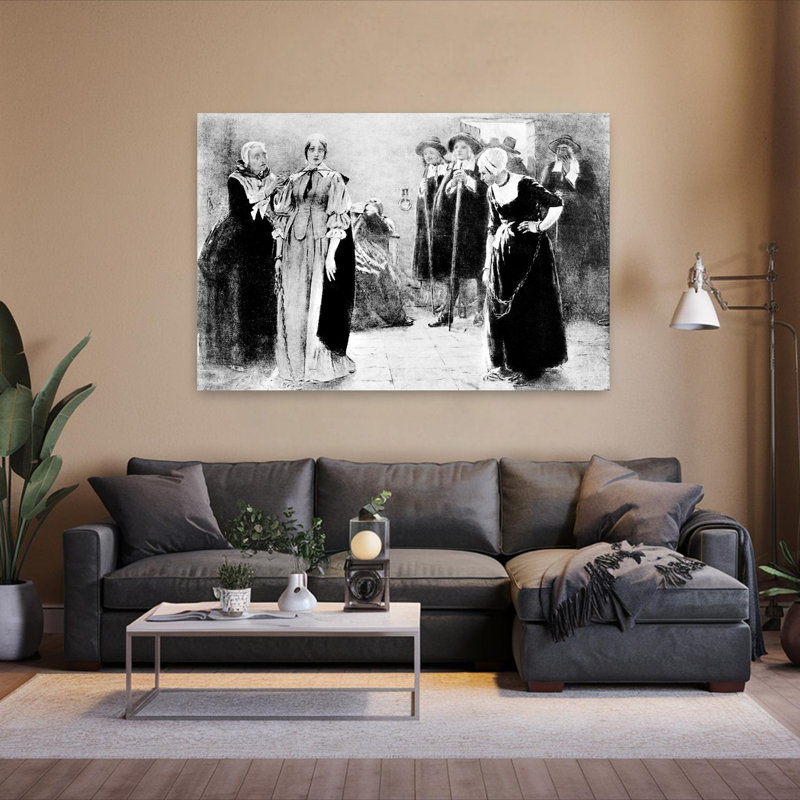 «1600S 1690S Illustration Witchcraft Trials Salem Massachusetts 1692», art mural rétro classique rétro, H 60 po x l 40 po