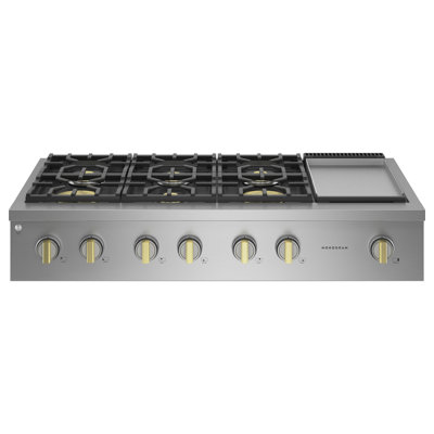 48" Professional Gas Rangetop with 6 Burners and Griddle