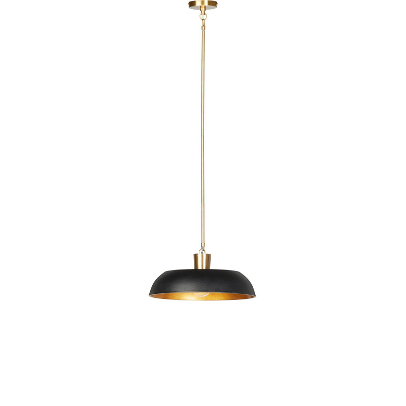 Walton Pendant-White Aluminum Enamel, Black