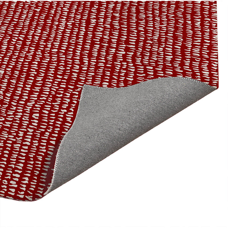 Tapis de cuisine Crops, Rouge canneberge, Rectangle 5 pi x 7 pi