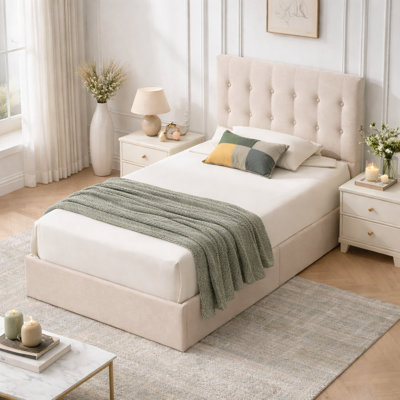 Gaillarde Hydraulic Lift Up Storage Upholstered Platform Bed