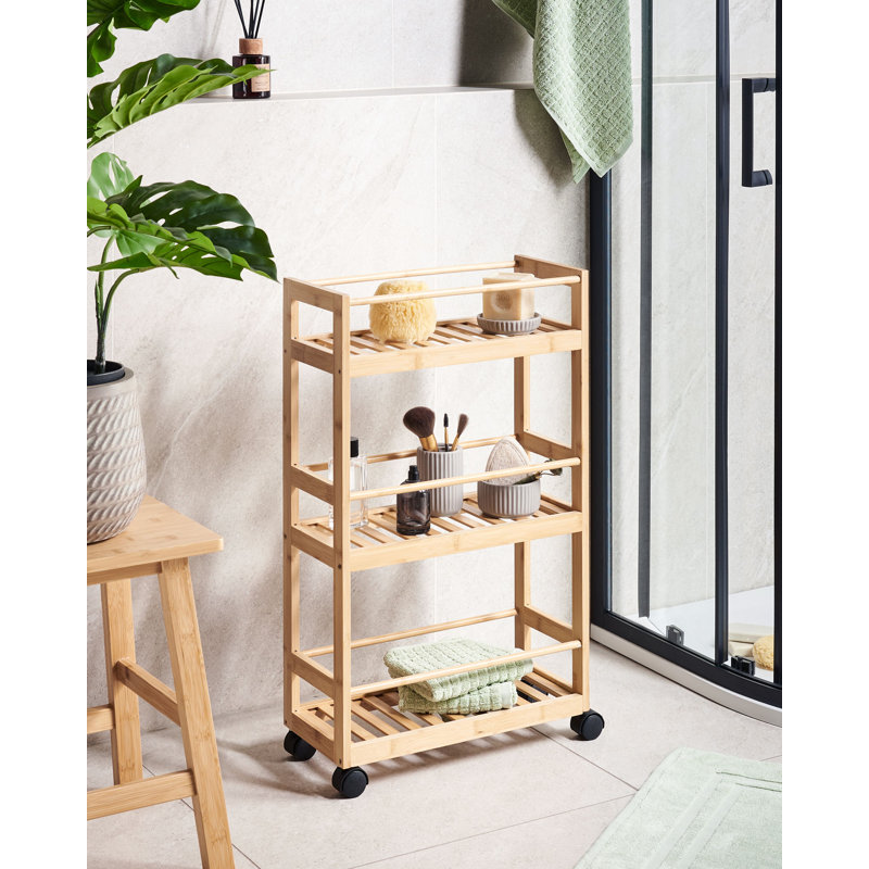 QUINTAY Bamboo Freestanding Bathroom Shelves