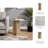 24" Brown Stone & Marble Modern Accent Table For Home, Office, Bedroom & Living Room