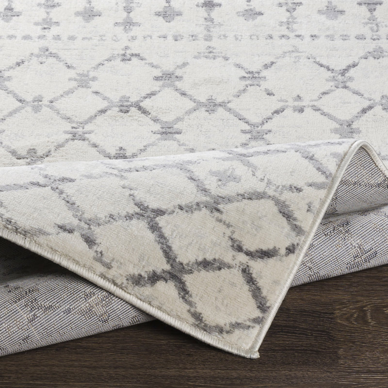 Tapis crème / gris Kamoni Southwestern, Rectangle 5 pi 3 po x 7 pi 1 po