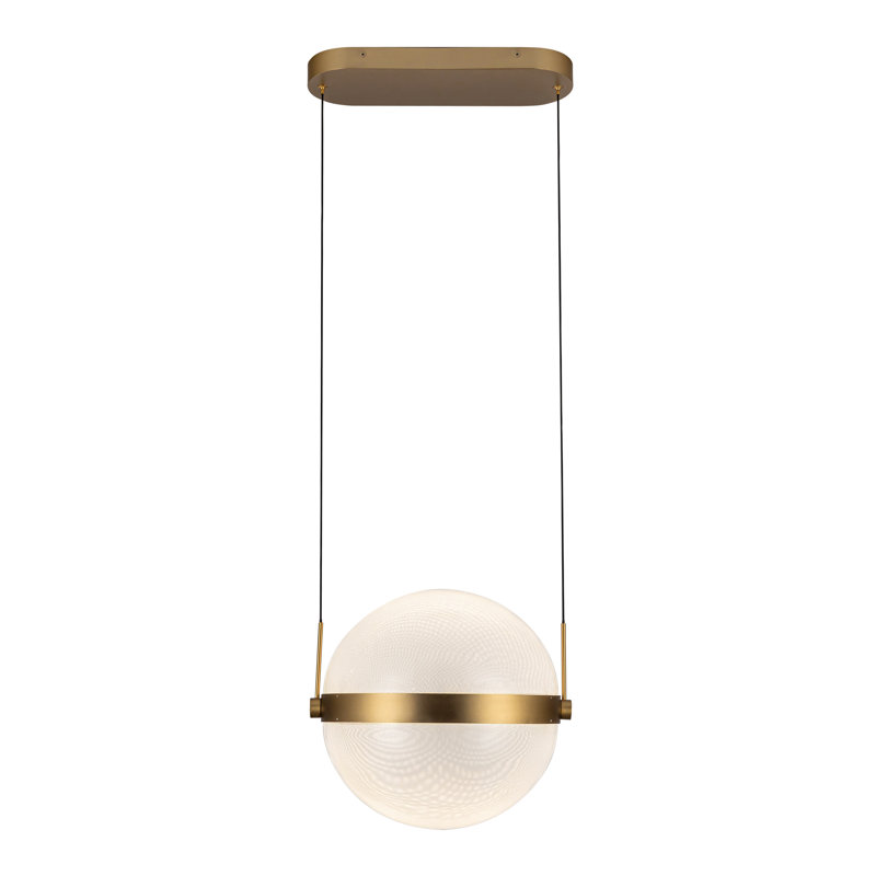 Pisces 1 - Light LED Pendant, Brushed Gold
