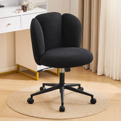 Modern Teddy Velvet Upholstered Swivel Task Chair