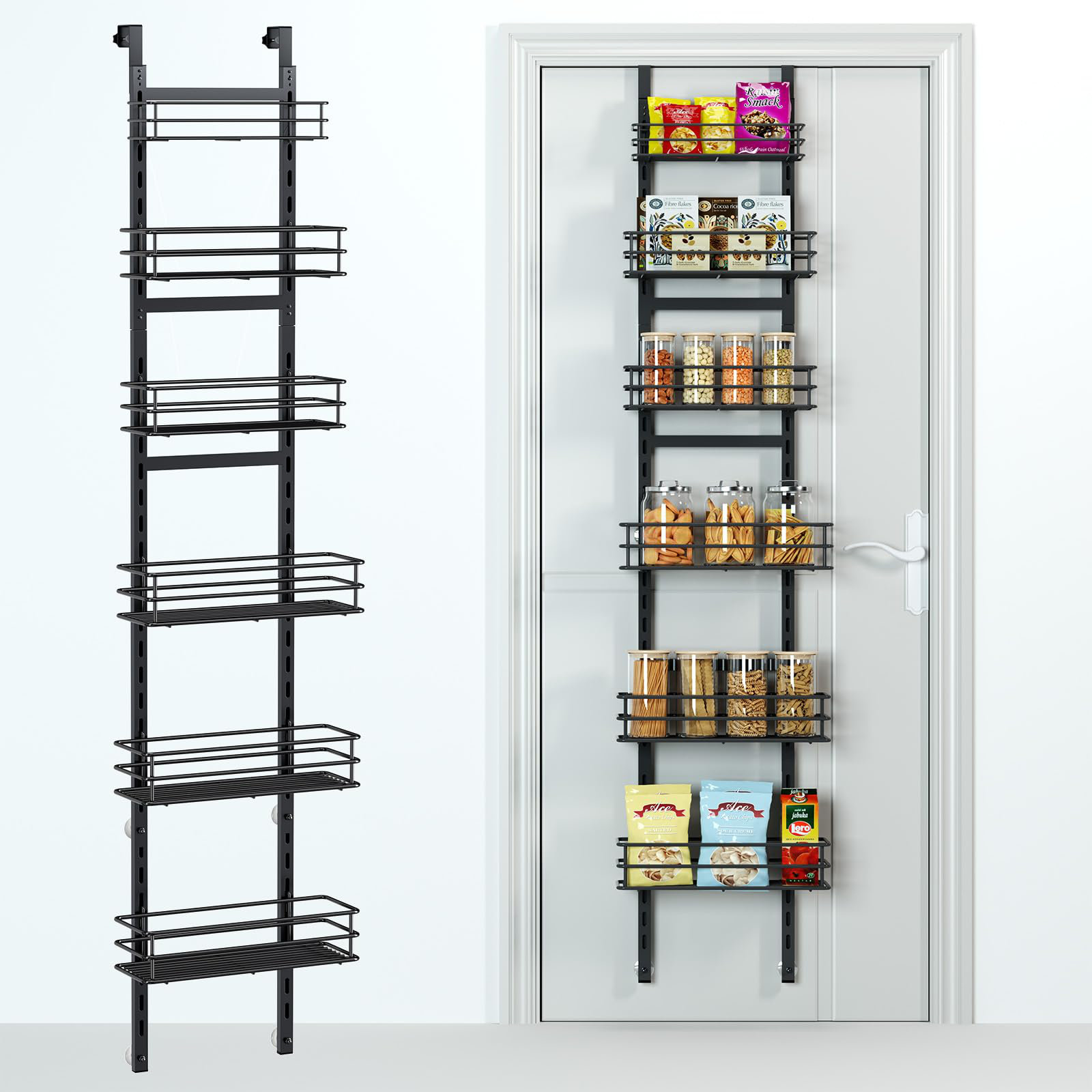 Prep Savour Adjustable 6-Tier Over The Door Pantry Organizer