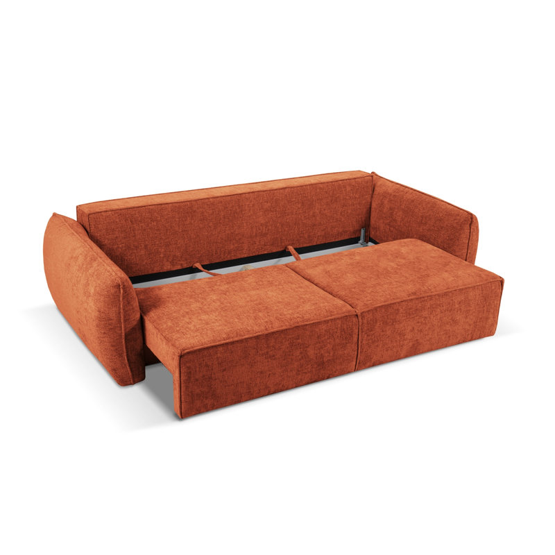 Bernovich 3 Seater Chenille Sofa Bed, Brown
