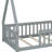 Tent-Style Floor Bed With Safety Guardrails And Built-In Slats-1310225897