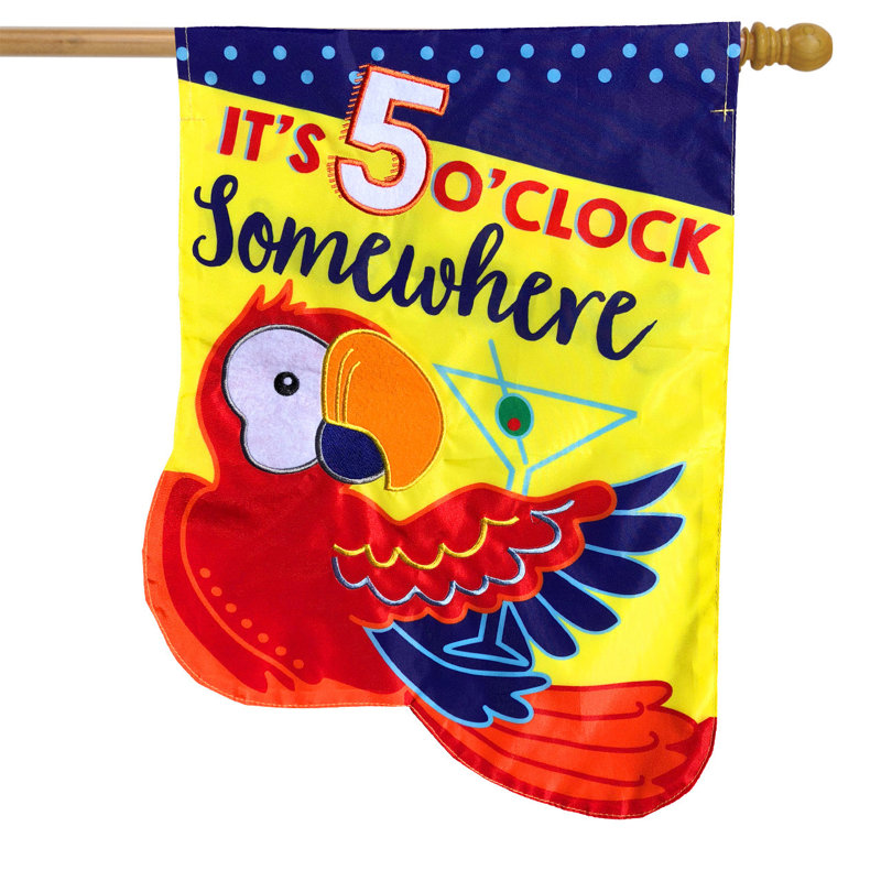 Drapeau de maison d'été 5 heures Applique