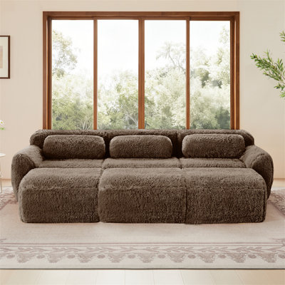 114.6" 3-Seater Sofa with Ottoman