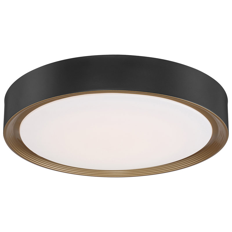 Plafonnier encastré à DEL 1 lumière Courtois, Noir mat, 3000 K, H 3,25 po x l 19,75 po x P 19,75 po