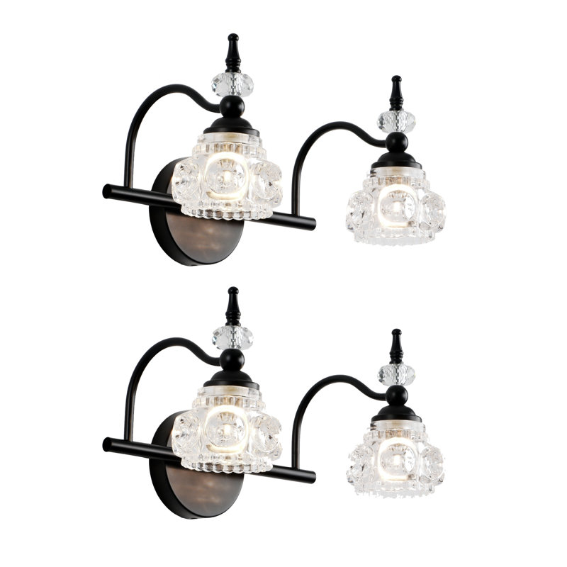 Jamicah 2 - Light Dimmable Bath Sconce, Black