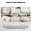 Chenille de luxe 2 pièces, design moderne. Siège supplémentaire, beige pour bureau, salon, chambre très large
