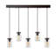 Luminaire suspendu linéaire industriel en fer Mason