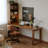 Nut-brown Rectangular Solid Wood with desk-1226342234