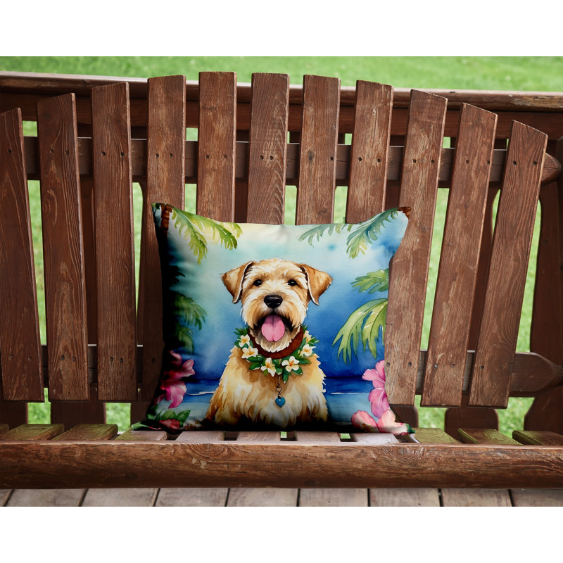 Coussin Wheaten Terrier Luau, H 14 po x l 14 po