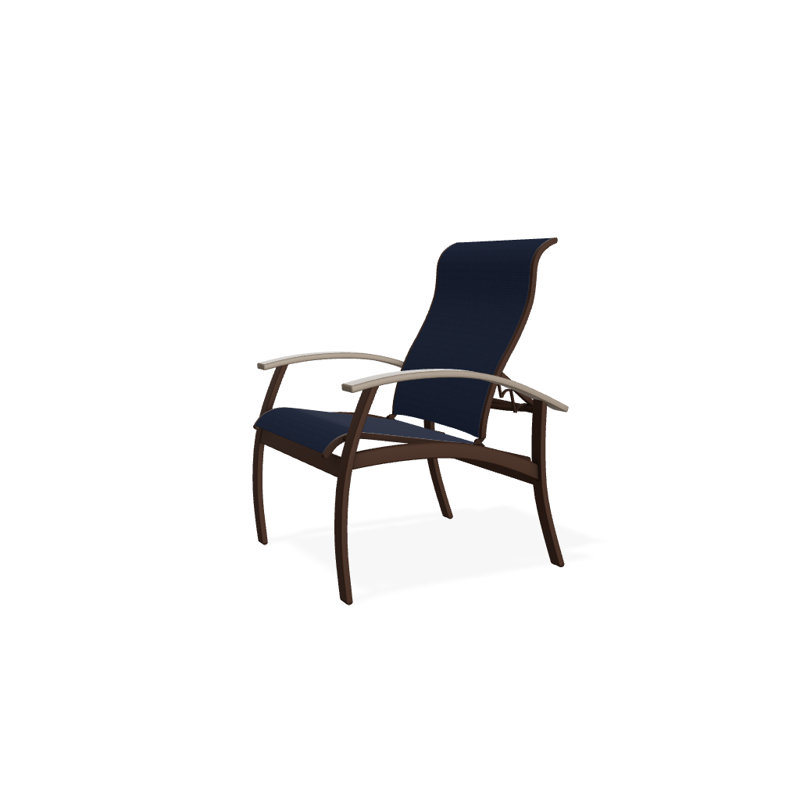 Chaise de patio Askar, Kona texturé, Désert, Bleu marine 13D Sunbrella®