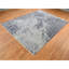 Tapis gris en laine et soie noué à la main 9 pi x 12 pi Zeroastrian Heris E98DEDA018E646F7B5ABF75379F10A2F