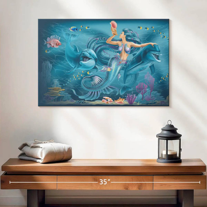 Kelan Singing Mermaid, 16" H x 24" W