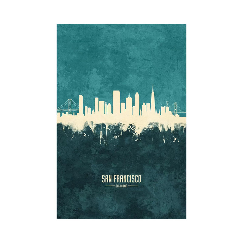 San Francisco California Skyline by Michael Tompsett - Wrapped Canvas Print, 66.04 cm H x 45.72 cm W x 1.91 cm D