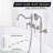 SUMERAIN Brushed Nickel Wall Mounted Bathtub Faucet, 4 Hole Tub Filler with Handheld Shower, 8 Inches Center High Flow-113468796