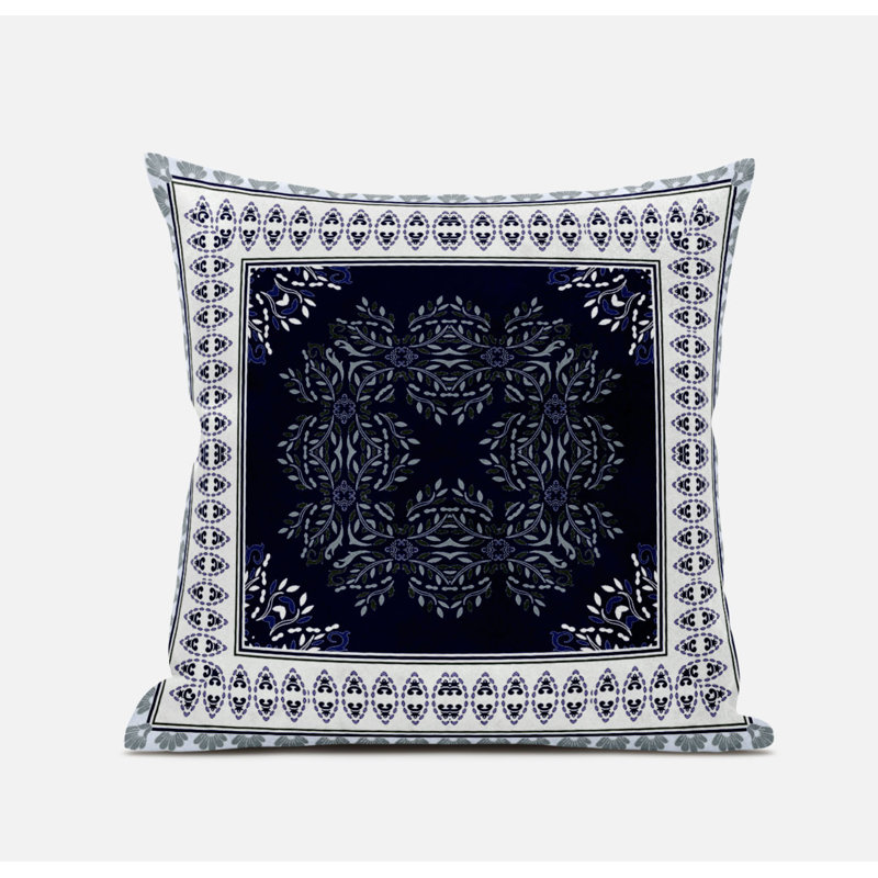 Geometric Reversible Throw Pillow, 20" x 20", White/Black