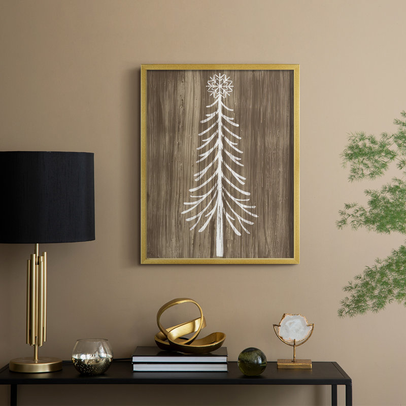 Barnwood Wonderland VII, reproduction encadrée - bois massif, H 21 po x l 17 po, Doré