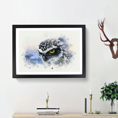 Owl in Nepal in Abstract - Picture Frame Graphic Art Print