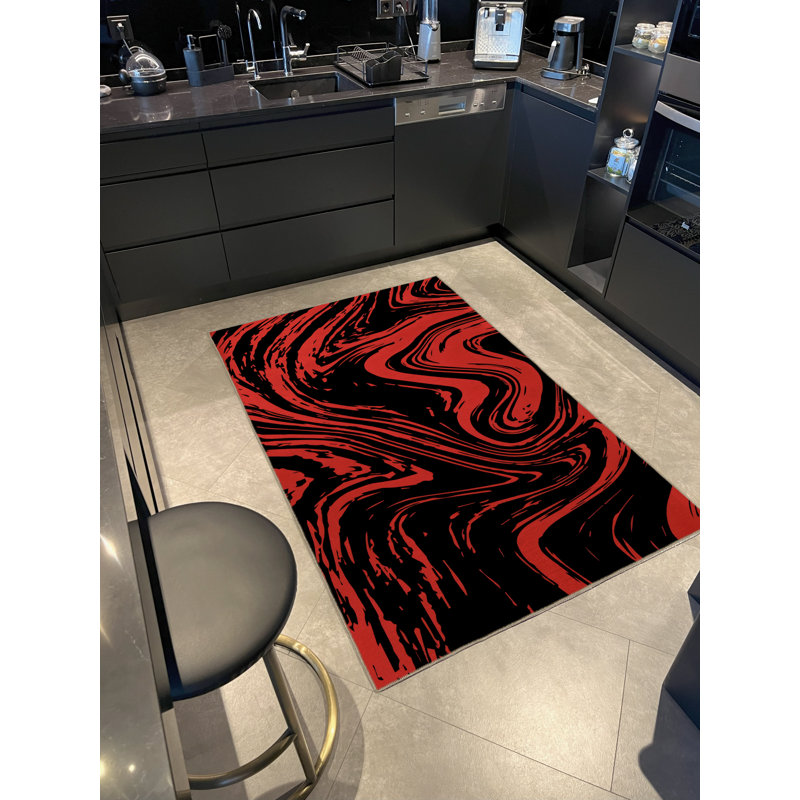 Tapis décoratif moderne Mira, Rectangle 4 pi 7,12 po x 6 pi 6,74 po