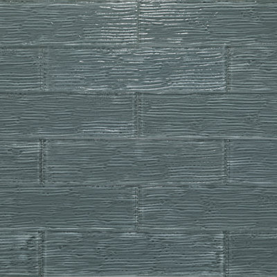 Brendon 3" x 12" Crystal Glass Brick Wave Subway Wall Tile