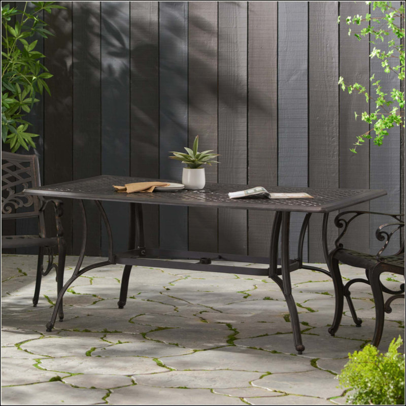 Outdoor Cast Aluminum Rectangular Dining Table